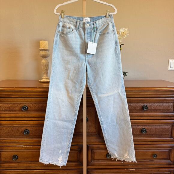 Pistola High Rise Straight Leg Ankle Jeans in Light Blue Malibu Wash Size 26 - Picture 1 of 8